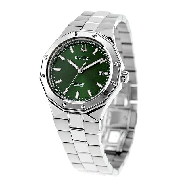 ブローバ クラシック 自動巻き 腕時計 ブランド メンズ BULOVA 96B464 アナログ グリーン おしゃれ 防水 プレゼント 男性 実用的