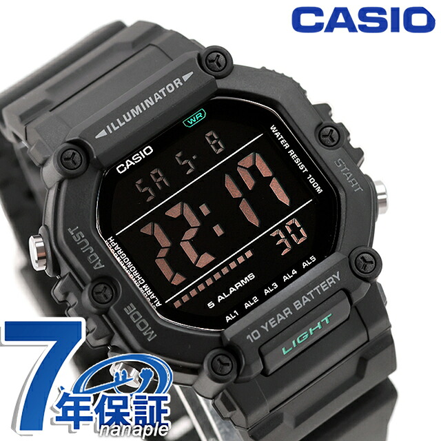 カシオ チープカシオ CASIO スタンダード クォーツ 電池式 AE-1600HX-1BV ロングストラップ 海外モデル メンズ チプカシ 腕時計 ブランド デジタル ブラック 黒 おしゃれ 防水 小さい 軽い かわいい プレゼント 実用的
