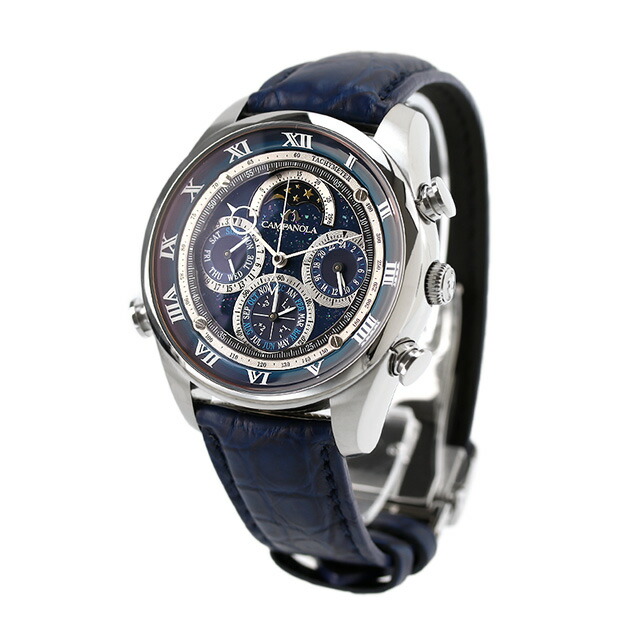 シチズン カンパノラ コンプリケーション コレクション グランドコンプリケーション 宙鏡 そらかがみ クォーツ 電池式 腕時計 ブランド メンズ クロノグラフ ムーンフェイズ CITIZEN CAMPANOLA AH4080-01M アナログ ブルー 日本製