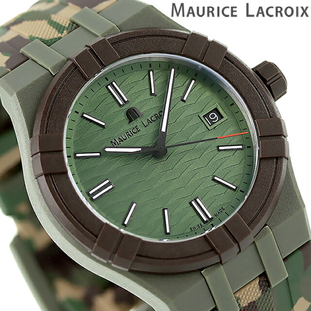 モーリスラクロア アイコン タイド 40mm クオーツ 腕時計 メンズ MAURICE LACROIX AI2008-D33DZ-000-0 アナログ グリーン カモフラージュ スイス製 ブランド おしゃれ 防水 プレゼント 男性 実用的