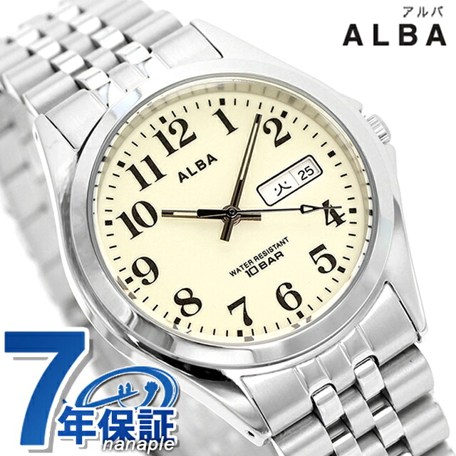 セイコー アルバ クオーツ 腕時計 メンズ SEIKO ALBA AQGK470 アナログ クリーム ブランド おしゃれ 防水 プレゼント 男性 実用的