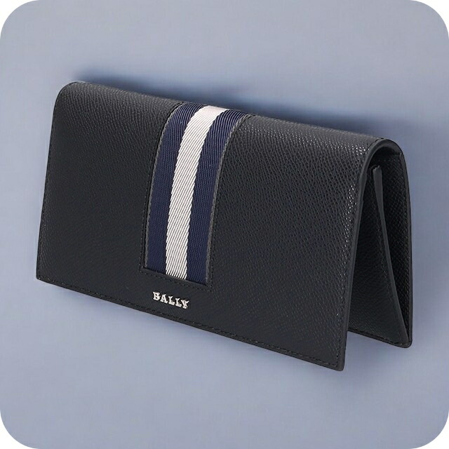 バリー 長財布 メンズ レディース BALLY レザー 6309714 ブラック ネイビー 財布 ウォレット ブランド 高級 おしゃれ プレゼント 実用的