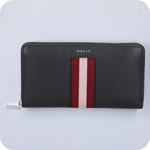 バリー 長財布 メンズ レディース BALLY レザー 6309715 ブラック レッド 財布 ウォレット ブランド 高級 おしゃれ プレゼント 実用的
