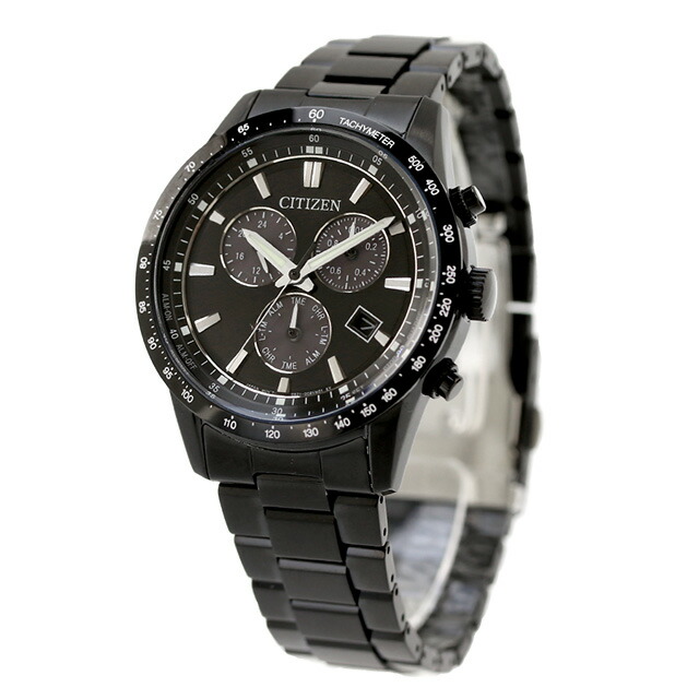 シチズン コレクション 光発電エコドライブ 腕時計 ブランド メンズ クロノグラフ ソーラー CITIZEN COLLECTION BL5615-56E アナログ オールブラック 黒 おしゃれ 防水 プレゼント 男性 実用的