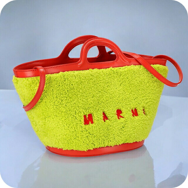 マルニ ハンドバッグ レディース MARNI BMMP0097Q2-P5441 イエロー オレンジ 軽量 小さめ 手提げ ブランド 高級 おしゃれ プレゼント 女性 実用的 かわいい