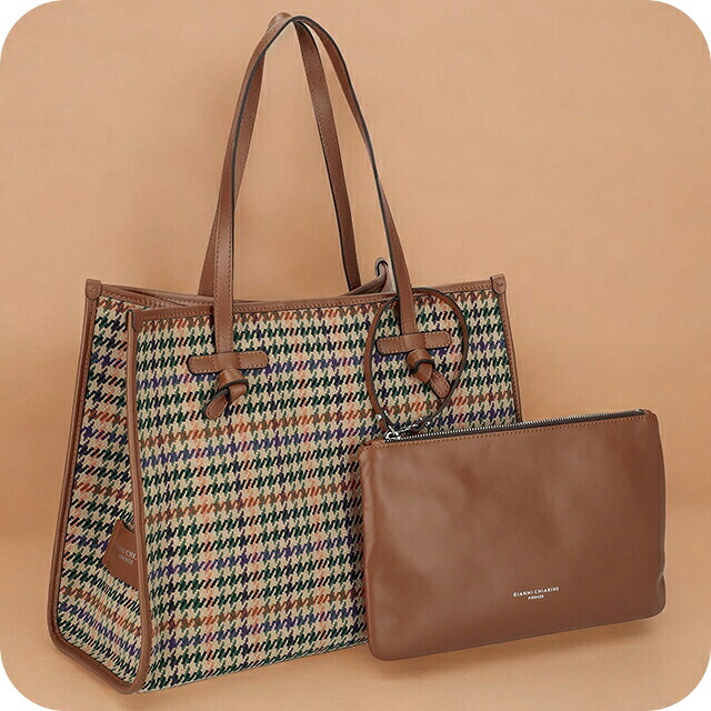 ジャンニキャリーニ トートバッグ ポーチ付き レディース ブランド GIANNI CHIARINI BS 6850 NWCL マルチカラー おしゃれ 通勤 バッグ カジュアル 鞄 ブランド プレゼント 女性 実用的 かわいい
