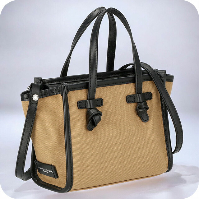 ジャンニキアリーニ ハンドバッグ レディース ブランド GIANNI CHIARINI BS 8065 CNV-SE ブラウン 軽量 小さめ 手提げ 高級 おしゃれ プレゼント 女性 実用的 かわいい