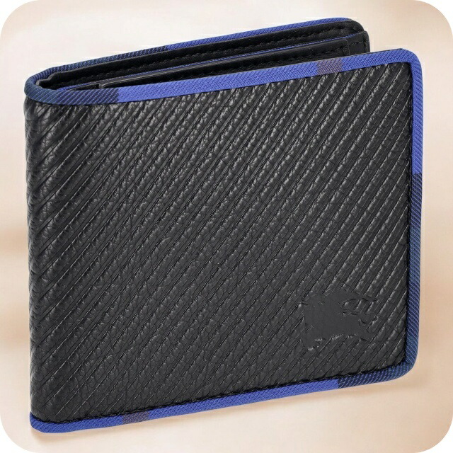 バ－バリ－ 二つ折り財布 メンズ ブランド BURBERRY 8089534 ブラック ウォレット 高級 おしゃれ プレゼント 実用的