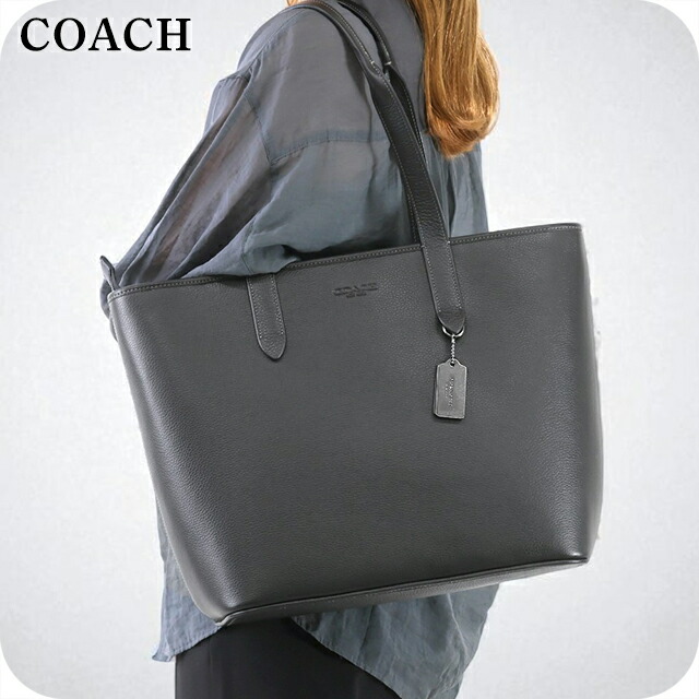 コーチ トートバッグ 2way ショルダー メンズ アウトレット ブランド COACH レザー C9876 QB BK ブラック 軽量 手提げ 高級 おしゃれ プレゼント 男性 実用的 かっこいい