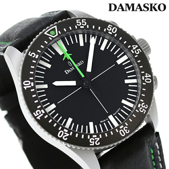 ダマスコ ストップミニット 自動巻き 腕時計 メンズ クロノグラフ DAMASKO DC80 GR L アナログ ブラック 黒 ドイツ製 ブランド おしゃれ 防水 プレゼント 男性 実用的