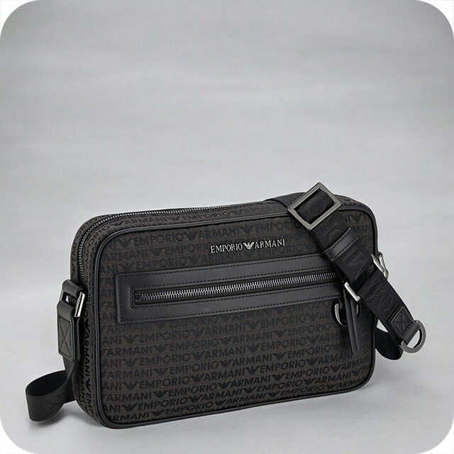 エンポリオ・アルマーニ ショルダーバッグ メンズ EMPORIO ARMANI EM001210-AF13823 ブラック 斜めがけ ブランド 高級 おしゃれ プレゼント 男性 実用的 かっこいい