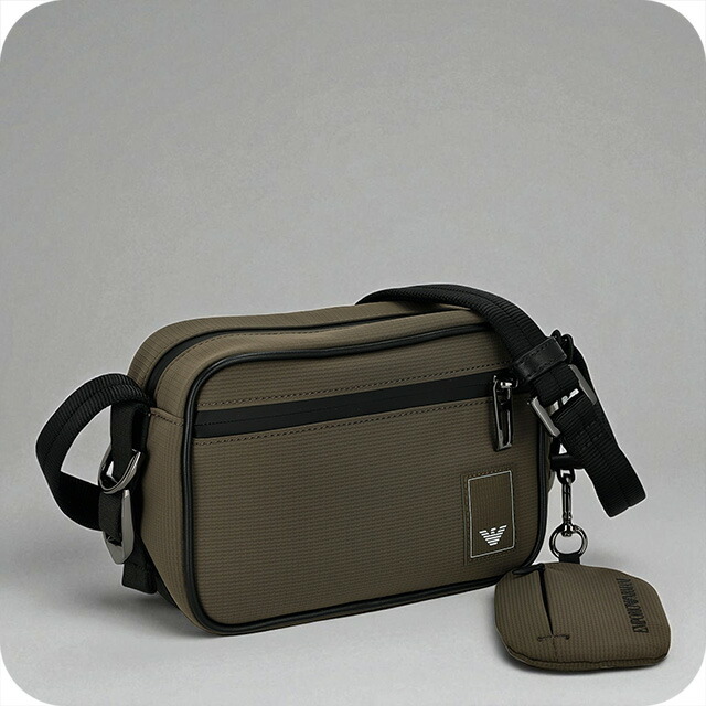 エンポリオ・アルマーニ ショルダーバッグ メンズ EMPORIO ARMANI テックケース EM001220-AF13841 カーキ 斜めがけ ブランド 高級 おしゃれ プレゼント 男性 実用的 かっこいい