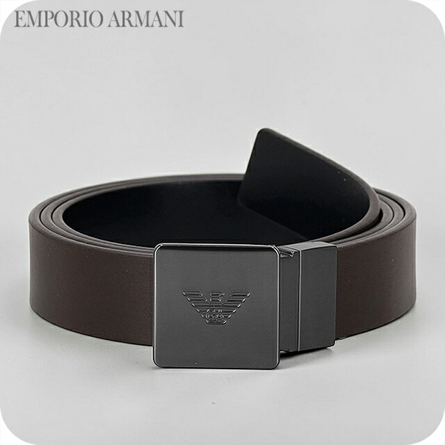 エンポリオ・アルマーニ ベルト メンズ ブランド EMPORIO ARMANI Italy EM001651-AF14719 M6096 ブラウン/ブラック
