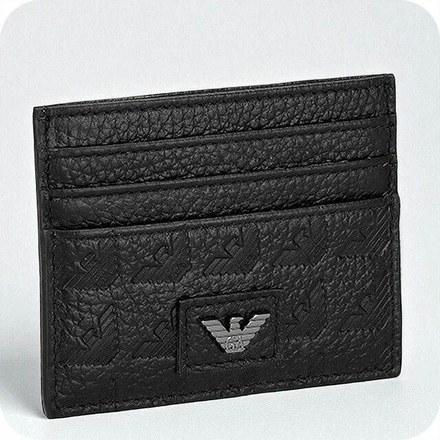 エンポリオ・アルマーニ カードケース メンズ ブランド EMPORIO ARMANI EM001740-AF14774 UC001 ブラック 定期入れ 高級 おしゃれ プレゼント 実用的