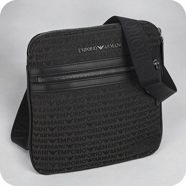 エンポリオ・アルマーニ ショルダーバッグ メンズ EMPORIO ARMANI EM001780-AF13823 ブラック 斜めがけ ブランド 高級 おしゃれ プレゼント 男性 実用的 かっこいい