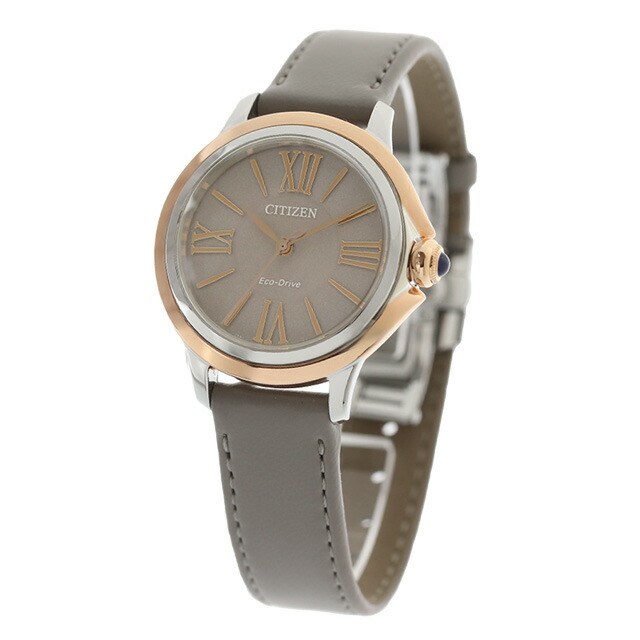 シチズン エル ROUND Collection 光発電エコドライブ 腕時計 ブランド レディース ソーラー CITIZEN L EM1166-01Z アナログ グレー おしゃれ 防水 軽い 華奢 かわいい プレゼント 女性 実用的