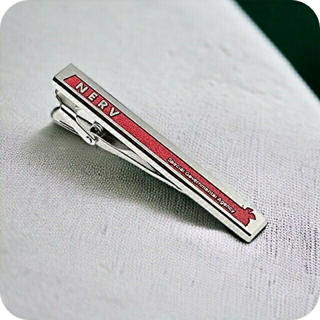 SWANK×EVANGELION スワンク ネクタイピン エヴァ コラボ ブランド ヱヴァンゲリヲン NERV タイバー タイピン EVA-2021-NERV-T-RD シルバー レッド メンズ アクセサリー 記念日 誕生日プレゼント ギフト プレゼント 実用的