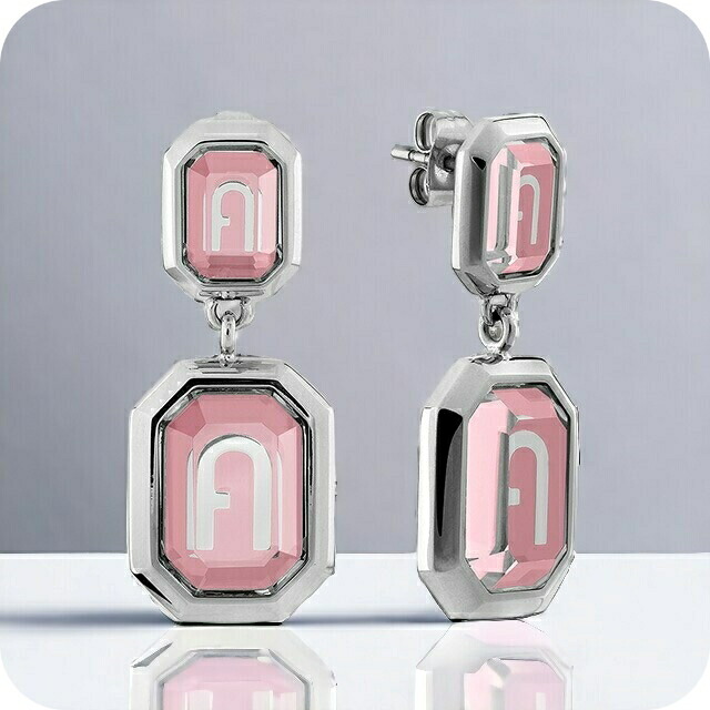 フルラ ピアス レディース ブランド FURLA OCTAGONAL EARRINGS ステンレススチール スタッド 両耳用 FJ0307ETU シルバー ピンク アクセサリー