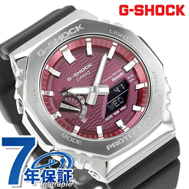 gショック ジーショック 2100 G-SHOCK ソーラー GBM-2100A-4B Bluetooth メンズ 腕時計 ブランド カシオ casio アナデジ バーガンディ ブラック 黒 おしゃれ 防水 プレゼント 男性 実用的