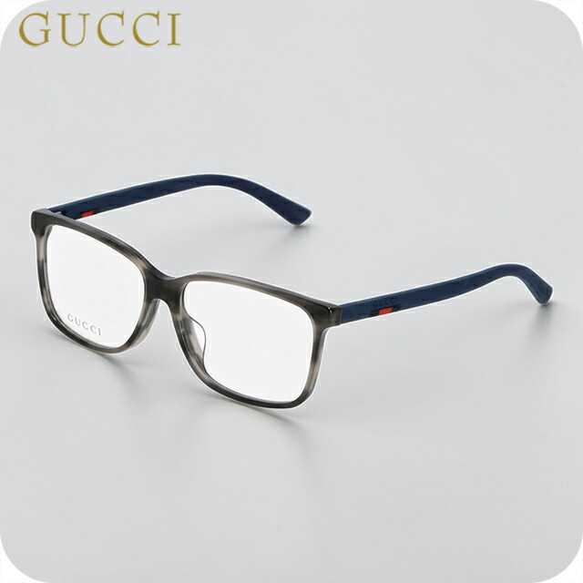 グッチ 眼鏡 メンズ ブランド GUCCI ITALY GG0426OA 007 ブラック/ブルー