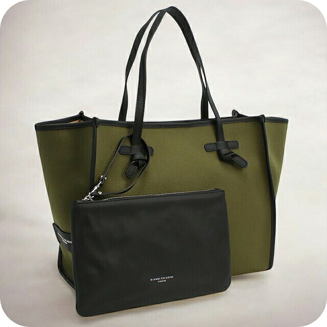 ジャンニ キアリーニ トートバッグ レディース GIANNI CHIARINI イタリア 6850 MILITARE-CORDA カーキ バッグ 軽量 手提げ ブランド 高級 おしゃれ プレゼント 女性 実用的 かわいい