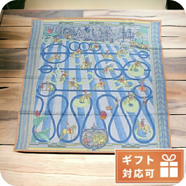 エルメス スカーフ レディース HERMES シルク100% フランス CARRE DOUBLE FACE ネイビー系 マルチカラー 小物