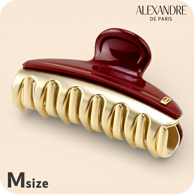 アレクサンドル ドゥ パリ ヘアクリップ レディース ブランド ALEXANDRE DE PARIS ヴァンドームMクリップ ICCM-15571-02-B2 BORDEAUX ヘアアクセサリー