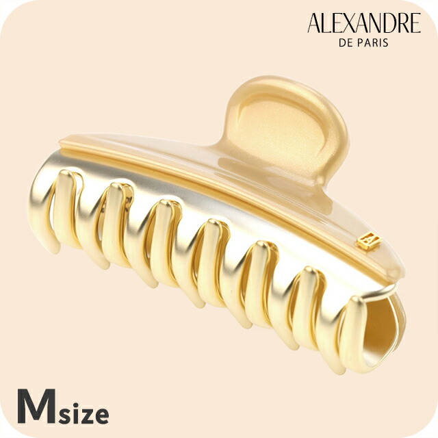 アレクサンドル ドゥ パリ ヘアクリップ レディース ブランド ALEXANDRE DE PARIS VENDOME M クリップ ICCM-15571-02-X3 PAIL DORE ヘアアクセサリー