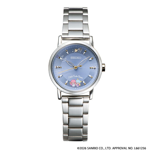 リトルツインスターズ セイコー 50周年記念 コラボウオッチ クオーツ 電池式 腕時計 ブランド レディース 数量限定 51502 アナログ ブルー 日本製 おしゃれ 防水 かわいい プレゼント 女性 実用的