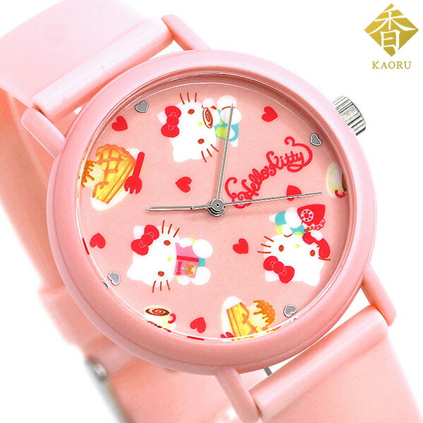 カオル ハローキティ スイーツ 38mm クオーツ KAORU003KP 香 ストロベリーの香り 腕時計 レディース ピンク KAORU ブランド おしゃれ 防水 かわいい プレゼント 女性 実用的