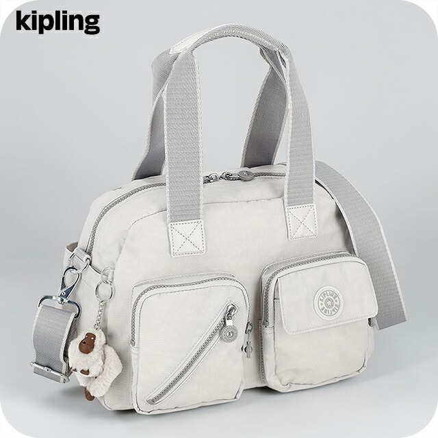 キプリング ショルダーバッグ レディース ブランド Kipling CHINA KI25000NR COOL FOG ライトグレー 斜めがけ 高級 おしゃれ プレゼント 女性 実用的 かわいい