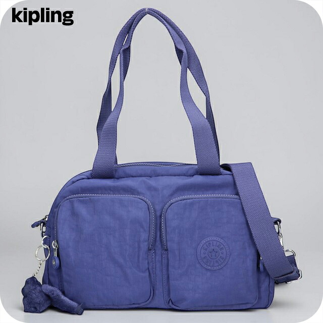 キプリング ボストンバッグ レディース ブランド Kipling クールデフィア ロゴ ワンポイント 無地 2WAY KI2849-24U Ocean Blue 手提げ 高級 おしゃれ プレゼント 女性 実用的 かわいい
