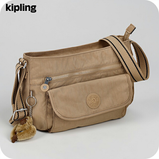 キプリング ショルダーバッグ レディース ブランド Kipling CHINA KI93900NW EARLY TAN P ブラウン 斜めがけ 高級 おしゃれ プレゼント 女性 実用的 かわいい