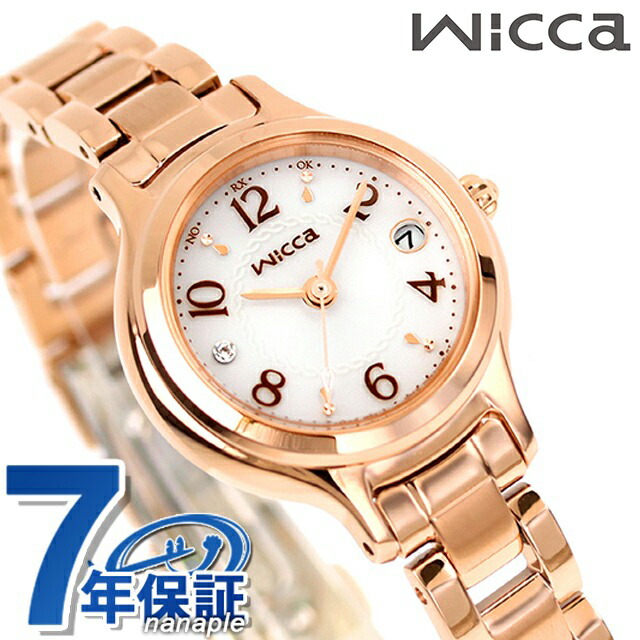 シチズン ウィッカ ソーラーテック電波時計 ソーラーテック電波 腕時計 レディース 電波ソーラー CITIZEN wicca KS1-961-11 アナログ シルバー ピンクゴールド ブランド おしゃれ 防水 軽い 華奢 かわいい プレゼント 女性 実用的