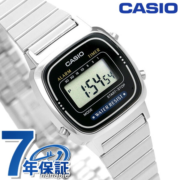 カシオ チープカシオ CASIO クォーツ 電池式 LA670WA-1 カシオコレクション スタンダード エコパッケ?ジ レディース チプカシ 腕時計 ブランド カシオ casio デジタル ブラック 黒 おしゃれ 防水 軽い 華奢 かわいい プレゼント 女性 実用的 学生 受験生 受験用 試験用