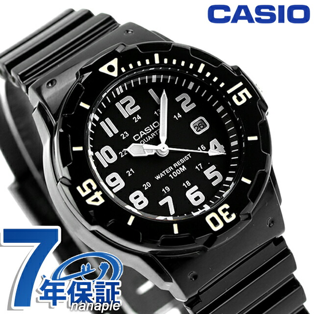 カシオ チプカシ 腕時計 デイト クラシック 海外モデル オールブラック CASIO LRW-200H-1BVDF 時計 ブランド おしゃれ 防水 小さい 軽い かっこいい プレゼント 男性 実用的