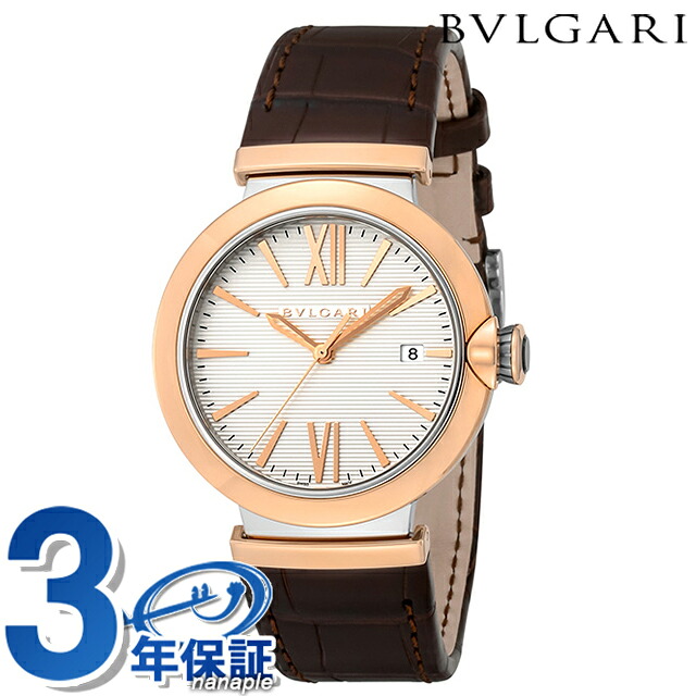 ブルガリ ルチェア 自動巻き 腕時計 メンズ BVLGARI LU40C6SPGLD シルバー ブラウン スイス製 高級 ブランド おしゃれ 防水 プレゼント 男性 実用的
