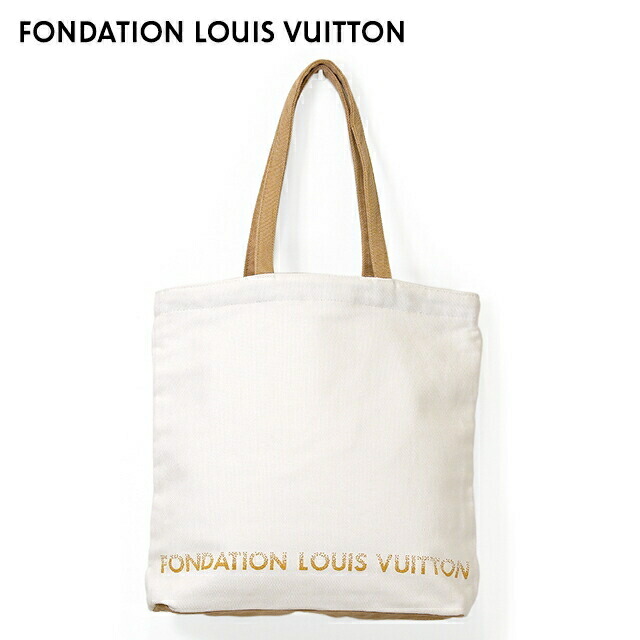 ルイ・ヴィトン トートバッグ メンズ レディース LOUIS VUITTON ルイヴィトン美術館 内ポケットなし キャンバス フォンダシオン エコバッグ ホワイト バッグ 軽量 手提げ ブランド 高級 おしゃれ プレゼント 男性 実用的 かっこいい