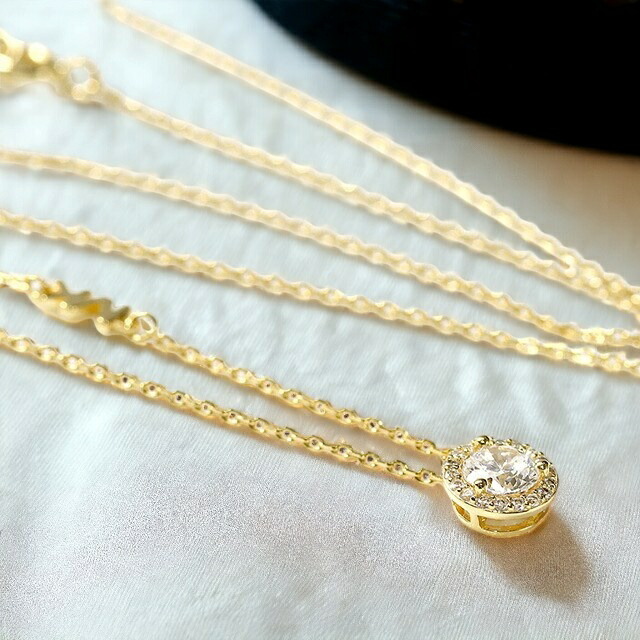 MICHAELKORS マイケルコース ネックレス レディース ブランド キュービックジルコニア シルバー925 ペンダント ジルコニア パヴェ ハロ MKC1208AN710 ゴールド アクセサリー ハイブランド 記念日 誕生日プレゼント ギフト