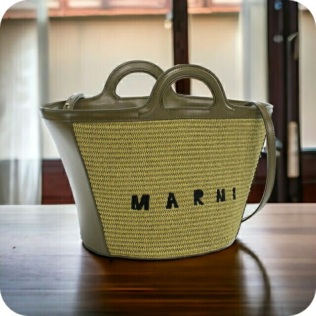マルニ ハンドバッグ カゴバッグ レディース MARNI イタリア BMMP0068Q0 カーキ バッグ 軽量 小さめ 手提げ ブランド 高級 おしゃれ プレゼント 女性 実用的 かわいい