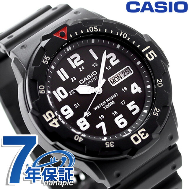 カシオ チプカシ 腕時計 デイデイト クラシック 海外モデル オールブラック CASIO アウトドア MRW-200H-1BVDF 時計 ブランド おしゃれ 防水 小さい 軽い かっこいい プレゼント 男性 実用的