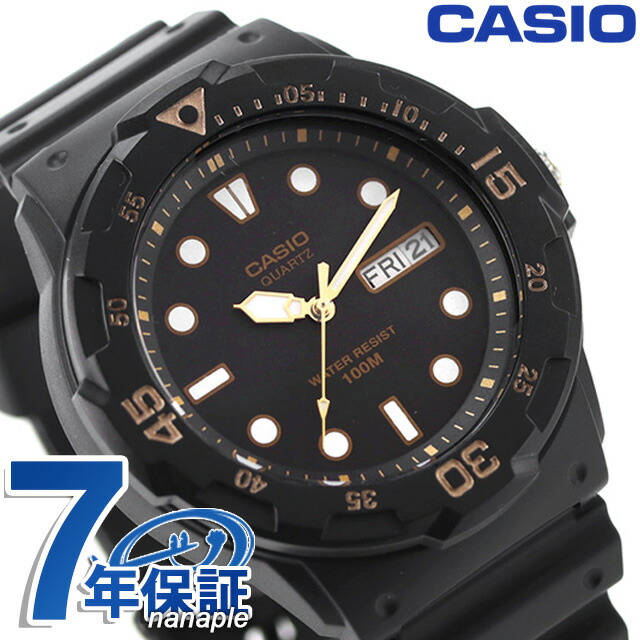 カシオ 腕時計 チープカシオ デイデイト 海外モデル オールブラック オレンジ CASIO アウトドア MRW-200H-1EVDF チプカシ 時計 ブランド おしゃれ 防水 小さい 軽い かっこいい プレゼント 男性 実用的