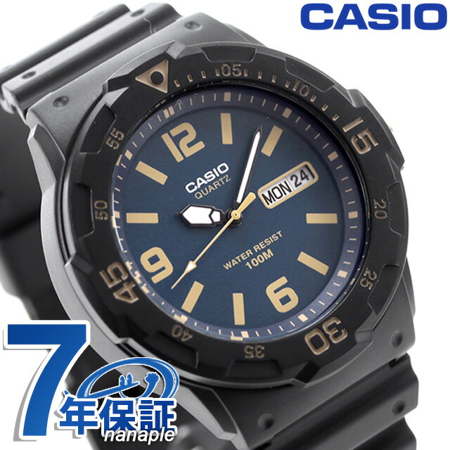 カシオ 腕時計 チープカシオ デイデイト MRW-200H-2B3VDF CASIO アウトドア ブルー ブラック チプカシ 時計 ブランド おしゃれ 防水 小さい 軽い かっこいい プレゼント 男性 実用的