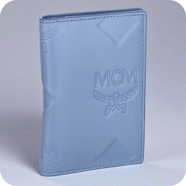 エムシーエム カードケース メンズ ブランド MCM レザー MXADATA04 L8001 ライトブルー 定期入れ 高級 おしゃれ プレゼント 実用的