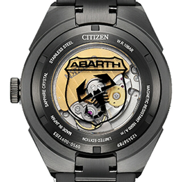 シチズン シリーズ8 870 メカニカル ABARTH コラボレーションモデル 自動巻き 腕時計 ブランド メンズ 数量限定 耐磁2種 CITIZEN Series 8 NA1035-59E アナログ 日本製 高級 おしゃれ 防水 文字盤 大きい プレゼント 男性 実用的