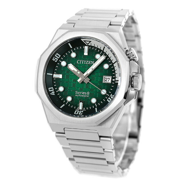 シチズン シリーズ8 890 メカニカル 自動巻き 腕時計 ブランド メンズ 耐磁2種 CITIZEN Series 8 NB6060-58X アナログ グリーン 日本製 高級 おしゃれ 防水 文字盤 大きい プレゼント 男性 実用的