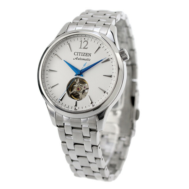シチズン コレクション メカニカル オープンハート 自動巻き 腕時計 メンズ オープンハート CITIZEN COLLECTION NH9131-73A アナログ ホワイト 白 ブランド おしゃれ 防水 プレゼント 男性 実用的