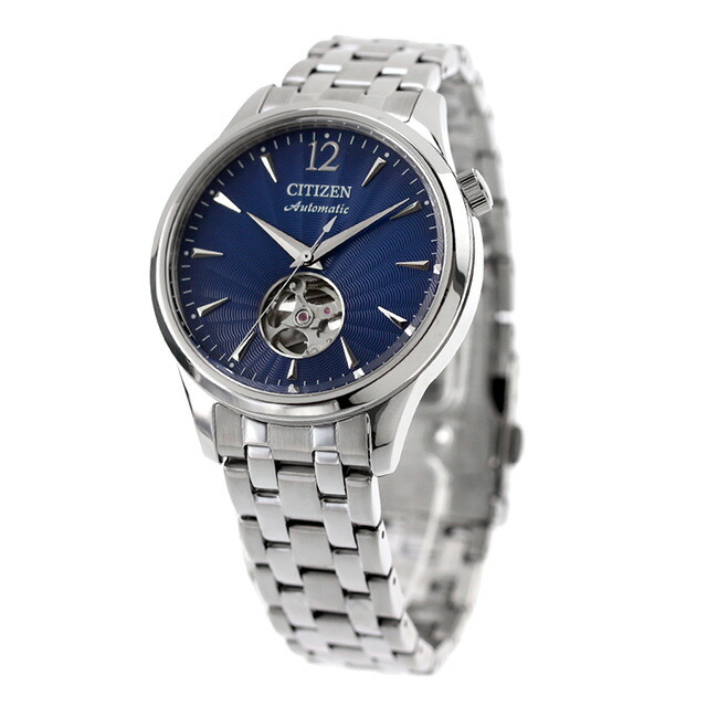 シチズン コレクション メカニカル オープンハート 自動巻き 腕時計 メンズ オープンハート CITIZEN COLLECTION NH9131-73L アナログ ネイビー ブランド おしゃれ 防水 プレゼント 男性 実用的