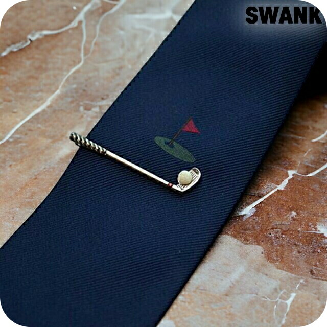 スワンク ネクタイピン ブランド SWANK タイバー×ネクタイセット ゴルフver タイピン メンズ NT06 シルバー アクセサリー ギフト プレゼント 実用的