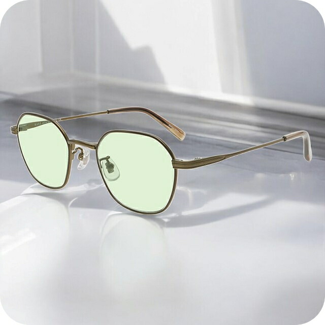 ナノユニバース サングラス メンズ レディース ブランド NANO universe フレーム素材／ニッケル合金 NUS-126-1 フレームカラー アンティークゴールド ブラウン レンズカラー ライトグリーン 小物